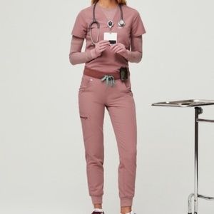 FIGS Mineral Mauve Zamora Jogger Scrub Pants Petite
